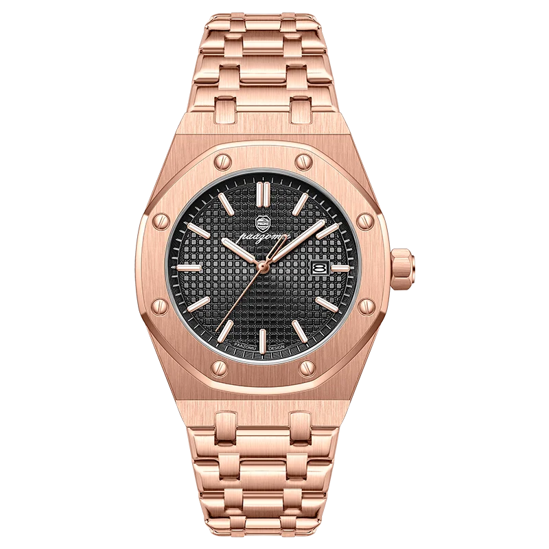 PAAZOMU Luxury Watches For Men Stainless Steel Waterproof Luminous Man Watch Date Week Fashion Casual Men's Quartz Watch Reloj