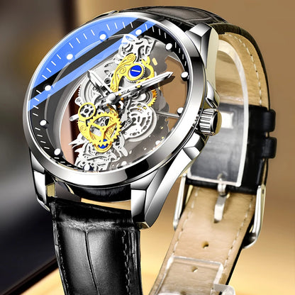 Luxury Men's Business Watches Men Silver Stainless Steel Quartz Watch Male Luminous Clock