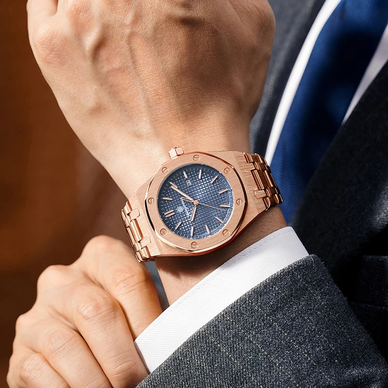 PAAZOMU Top Luxury Man Watch Waterproof Luminous Date Men Watch Stainless Steel Male Clock Sport Fashion Men's Quartz Watches