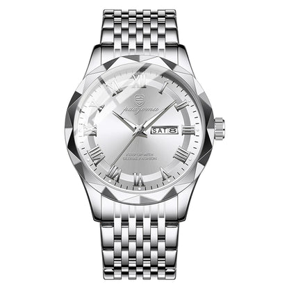 PAAZOMU Luxury Square Man Quartz Watch Waterproof Luminous Date Men's Watch High Quality Stainless Steel Business Men Watches
