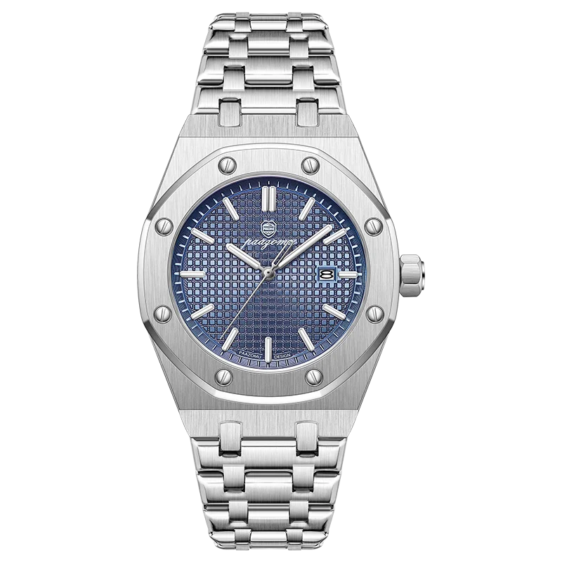 PAAZOMU Luxury Watches For Men Stainless Steel Waterproof Luminous Man Watch Date Week Fashion Casual Men's Quartz Watch Reloj