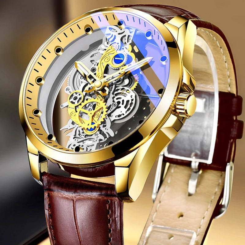 Luxury Men's Business Watches Men Silver Stainless Steel Quartz Watch Male Luminous Clock